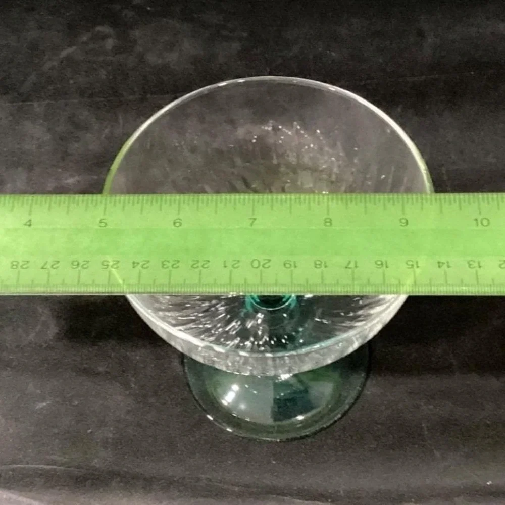 Cristal D'Arques Country‎ Manor Champagne Coupes, Set of 4, Turquoise Stemware
